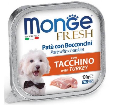 Monge Dog Fresh консервы для собак индейка 100г